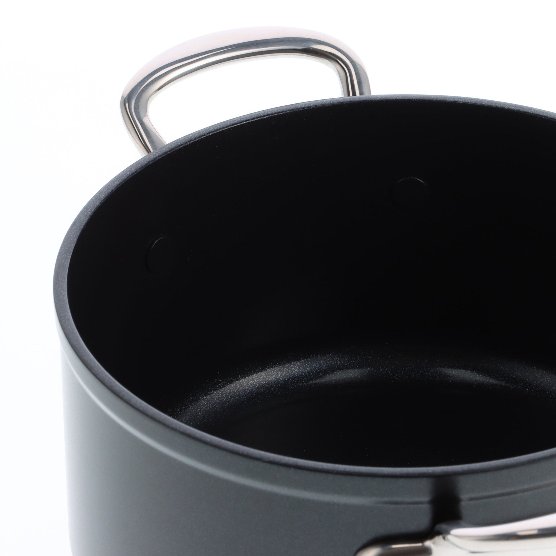 Barcelona Pro Kookpot met deksel 20cm zwart binnenkant