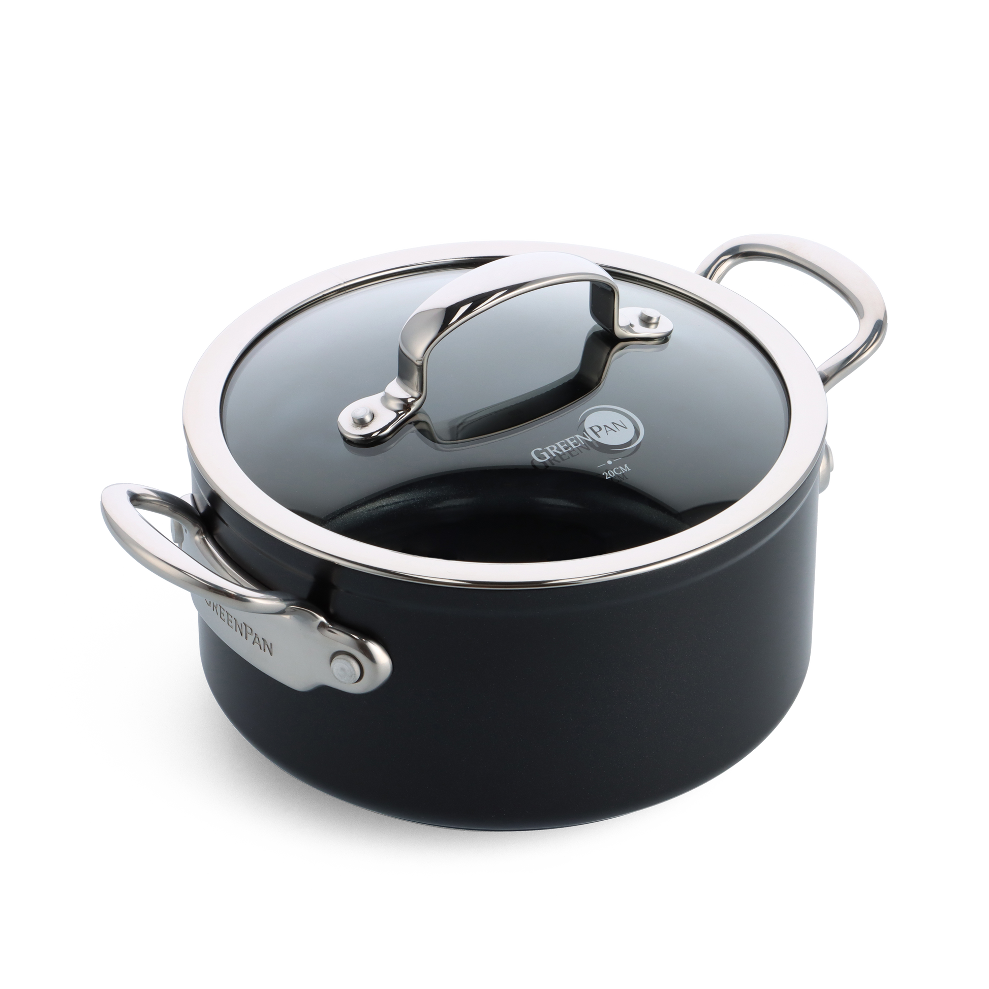 Barcelona Pro Kookpot met deksel 20cm zwart