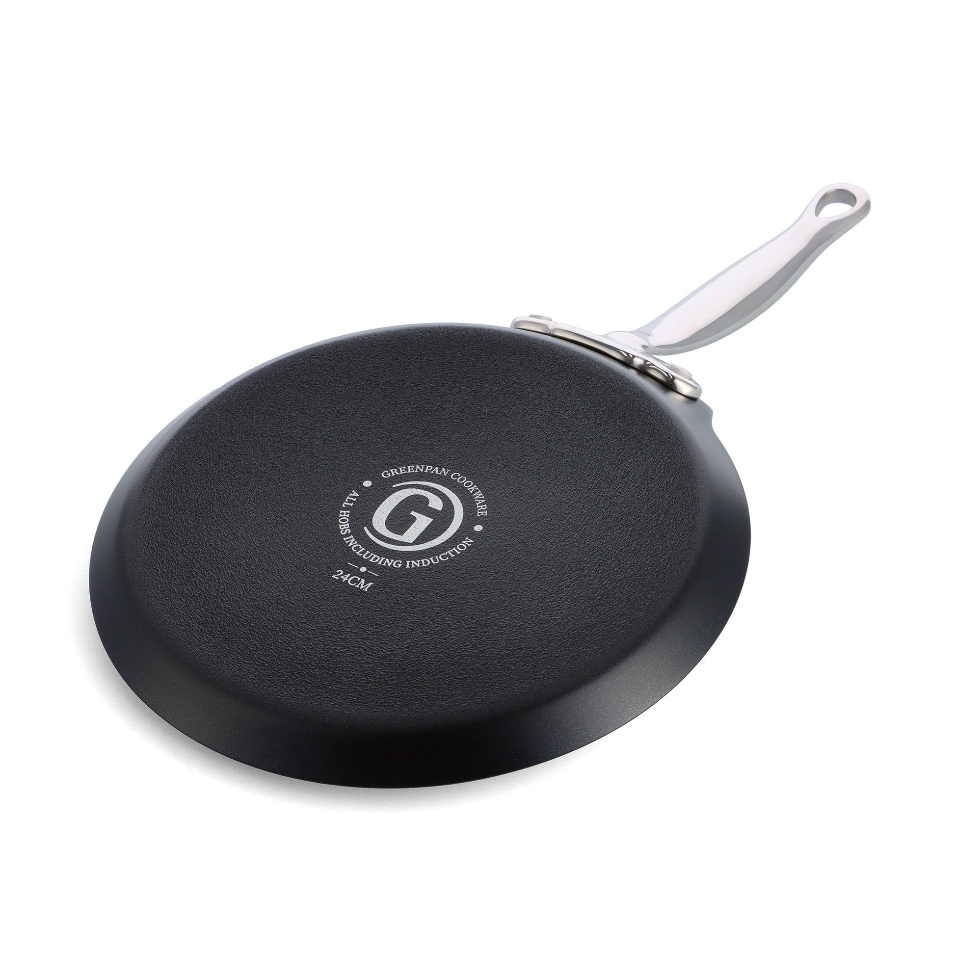 Barcelona Pro Pannenkoekenpan 24cm zwart onderaanzicht