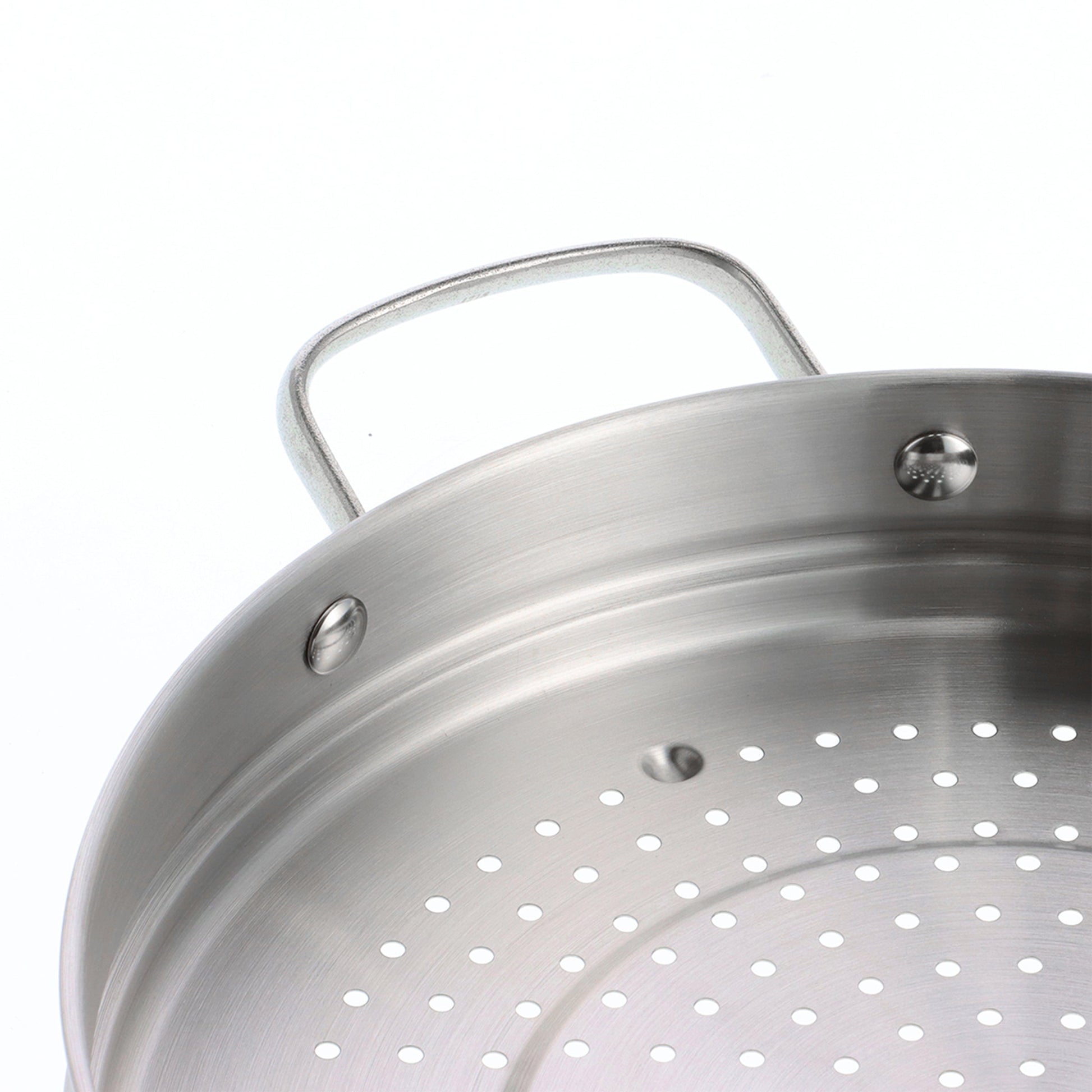 Stoominzet Roestvrijstaal 30cm zilver handvat