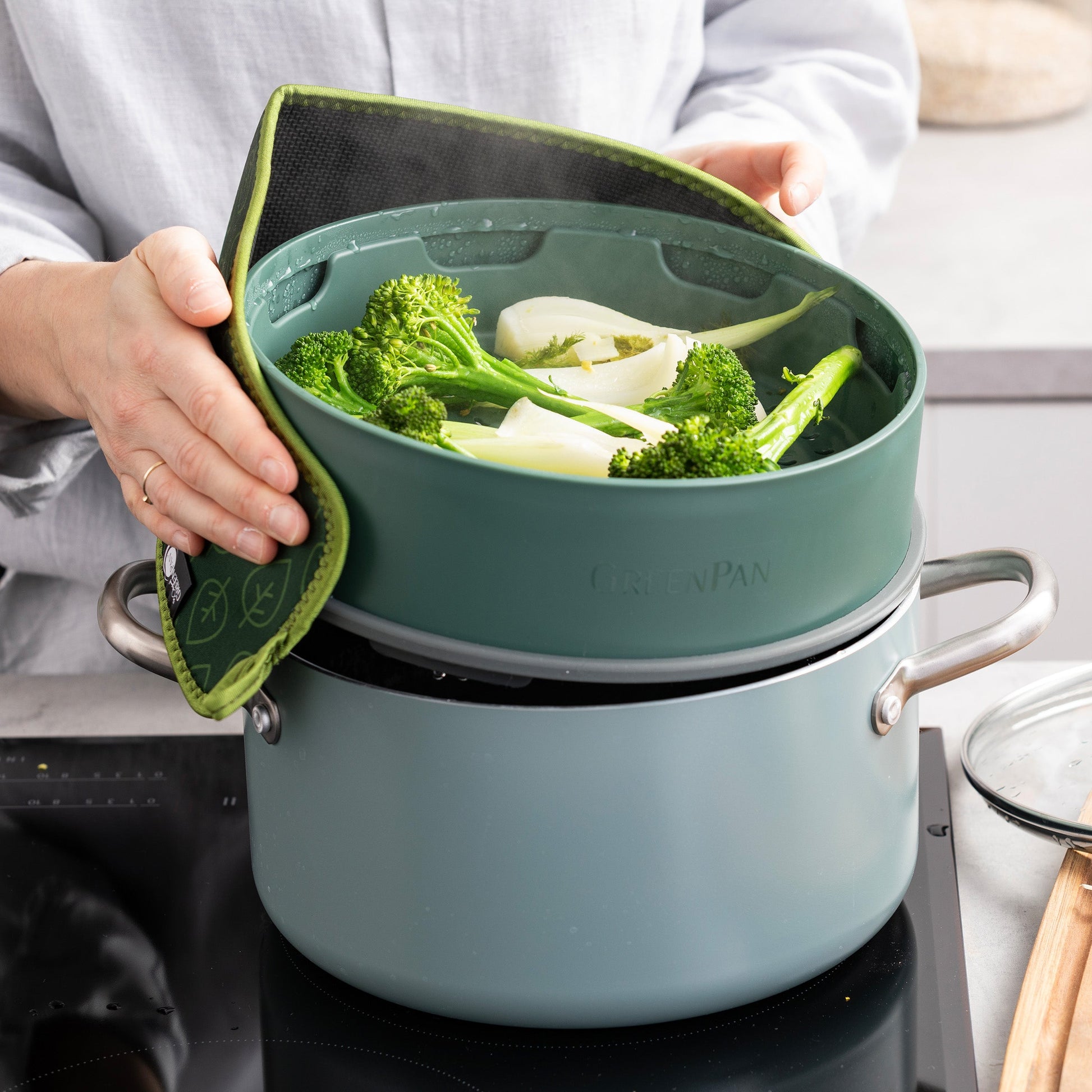Steamy Groen 24cm met groenten