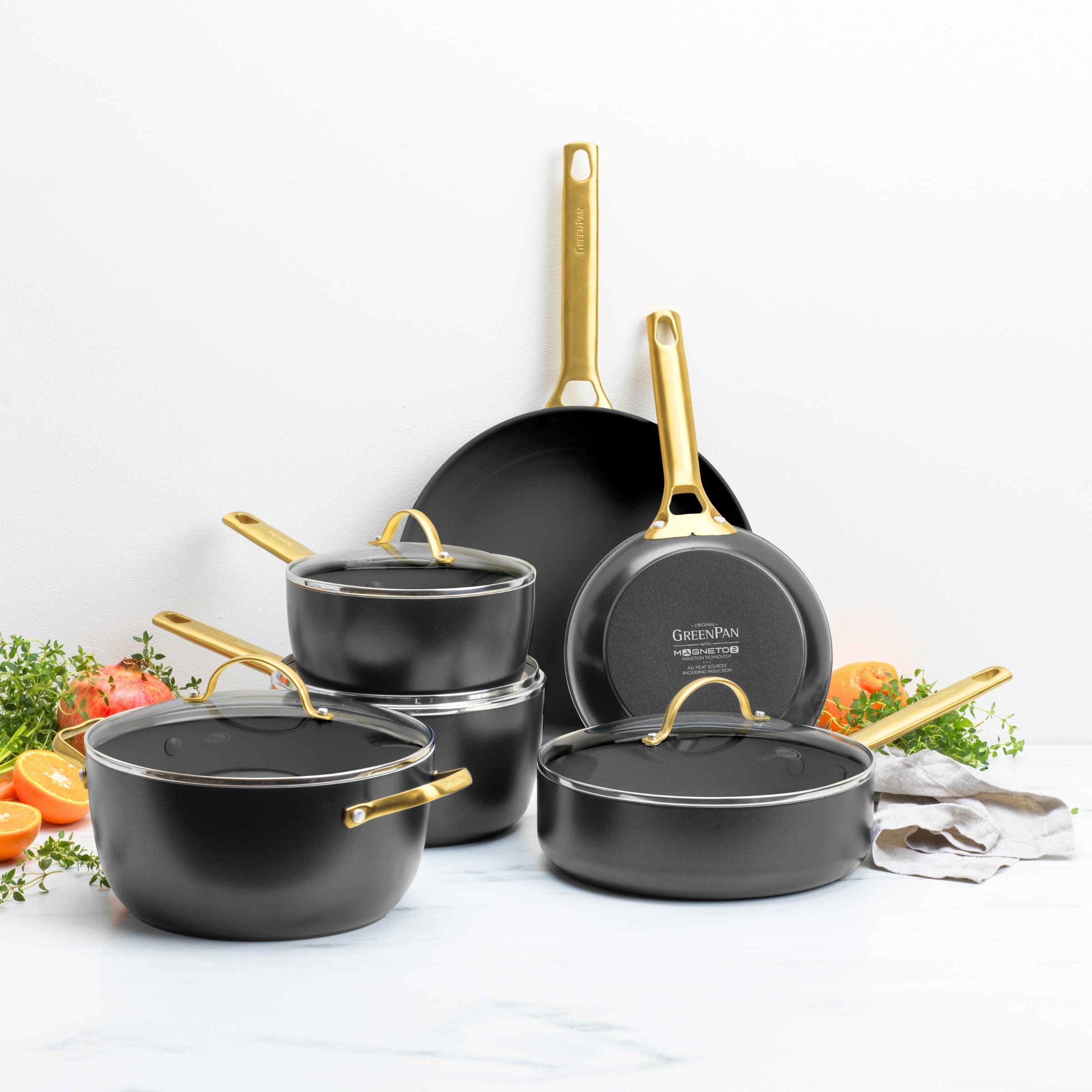 Set di pentole Padova Reserve Black da 10 pezzi