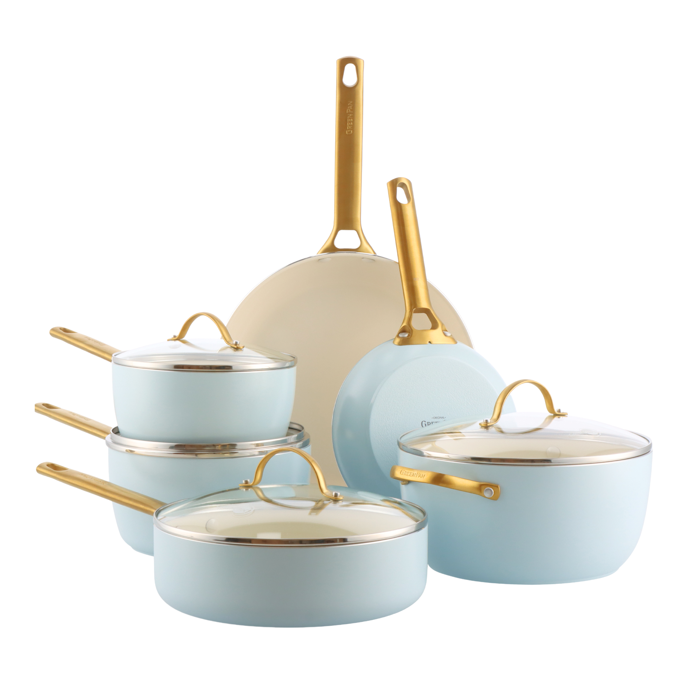 Padova Reserve Light Blue Set di pentole da 10 pezzi