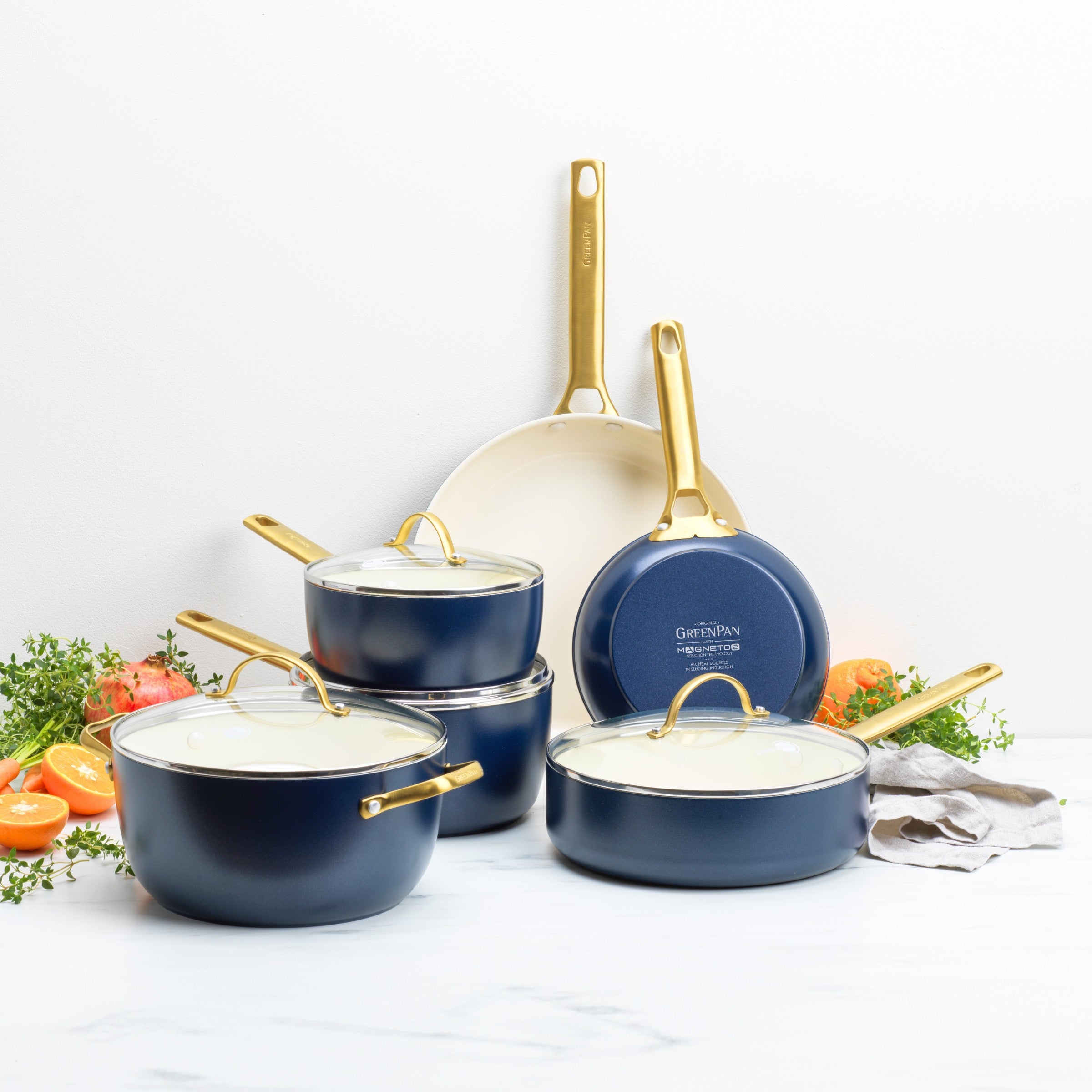 Padova Reserve Oxford Blue Set di pentole da 10 pezzi