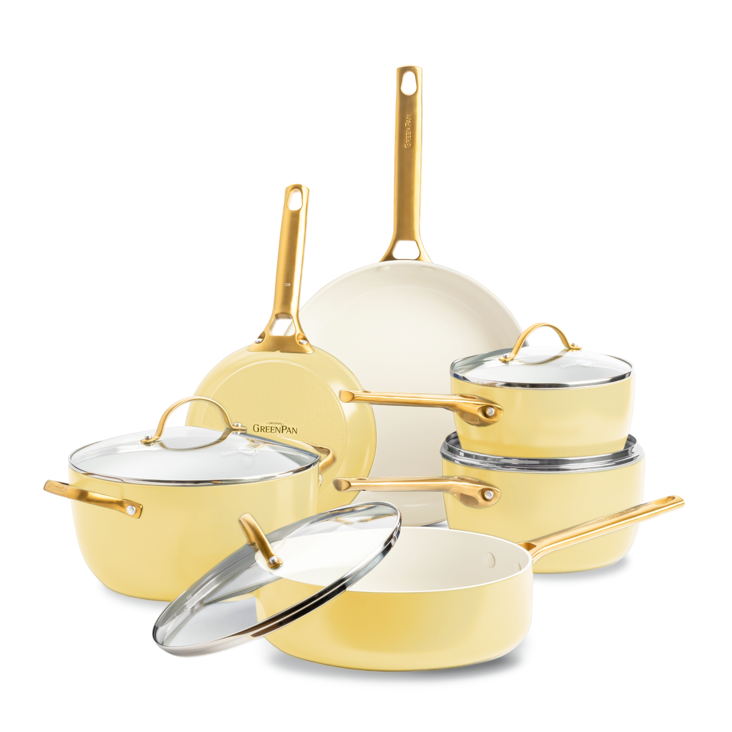 Set di pentole Padova Reserve Yellow da 10 pezzi