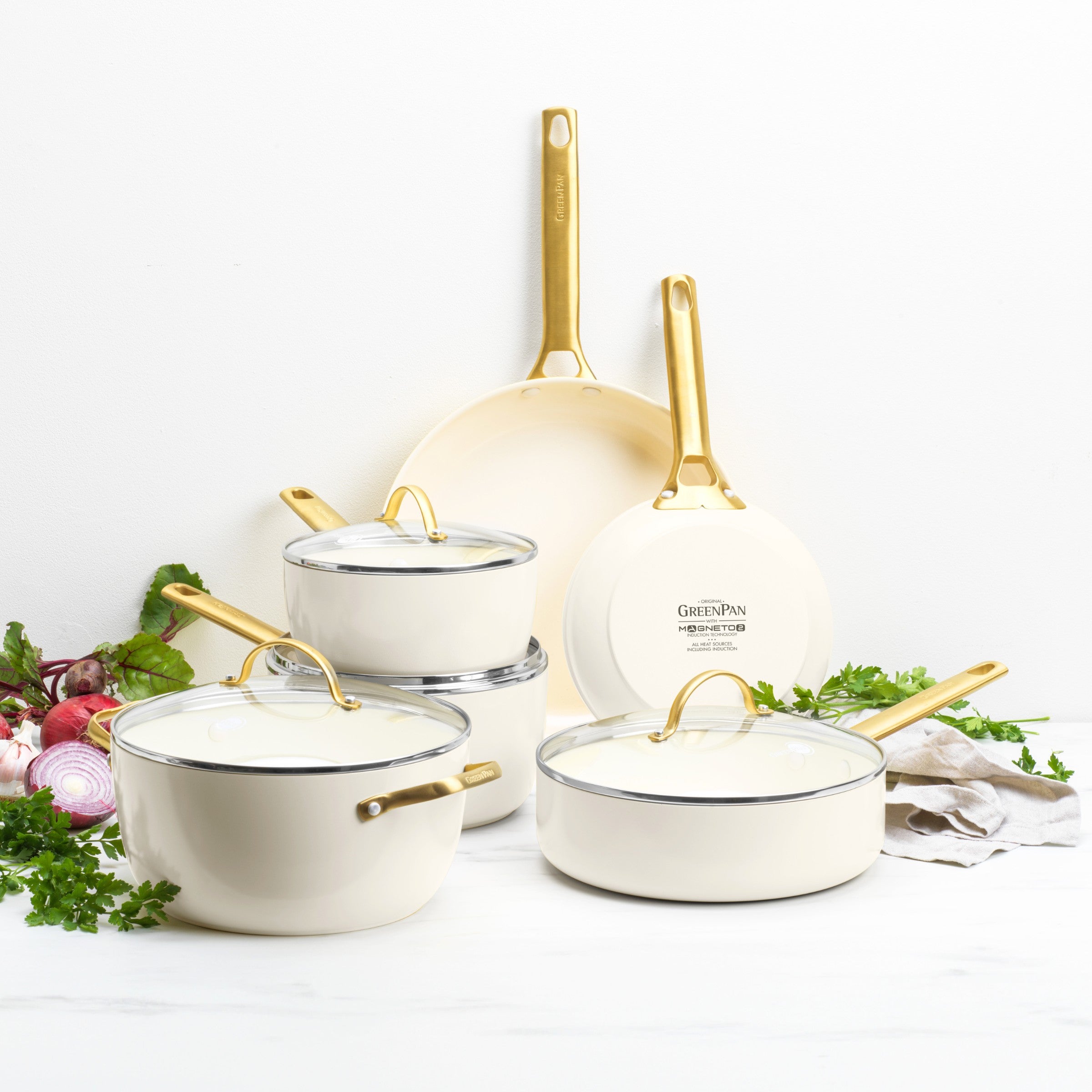 Set di pentole Padova Reserve Cream da 2 pezzi (20 + 26 cm)