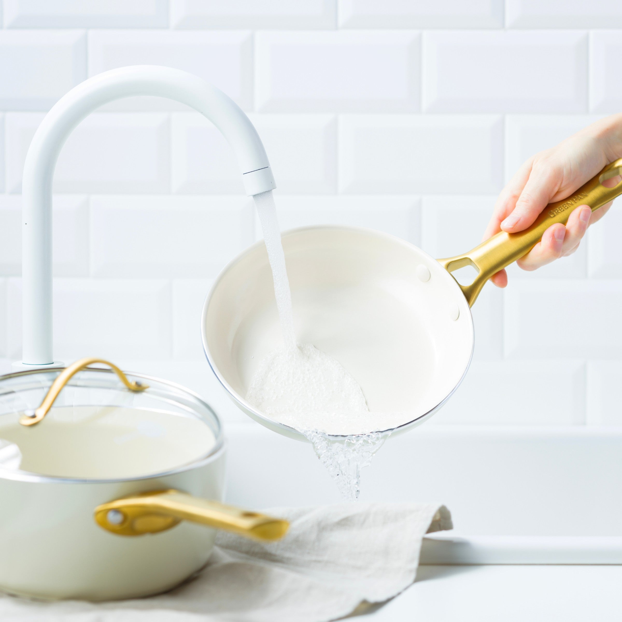 Set di pentole Padova Reserve Cream da 2 pezzi (20 + 26 cm)