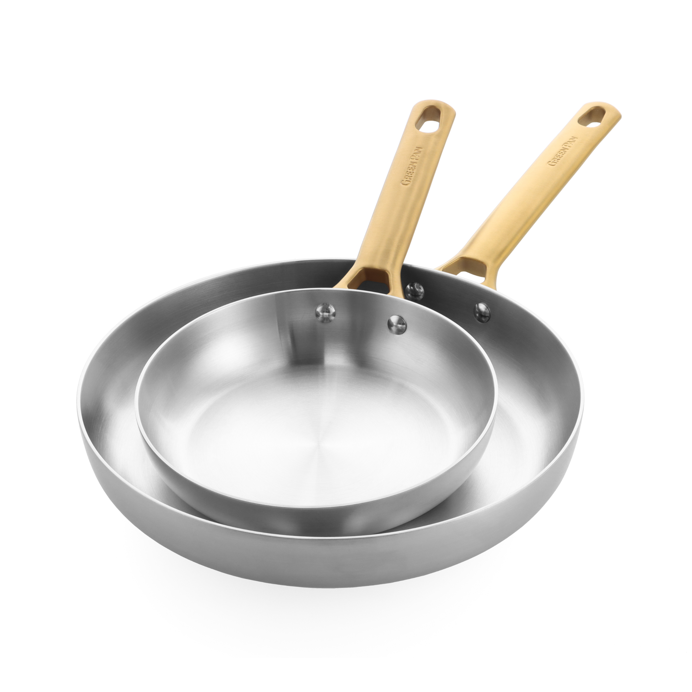 Set di padelle Padova Reserve da 2 pezzi in acciaio inossidabile a 3 strati (20 + 28 cm)