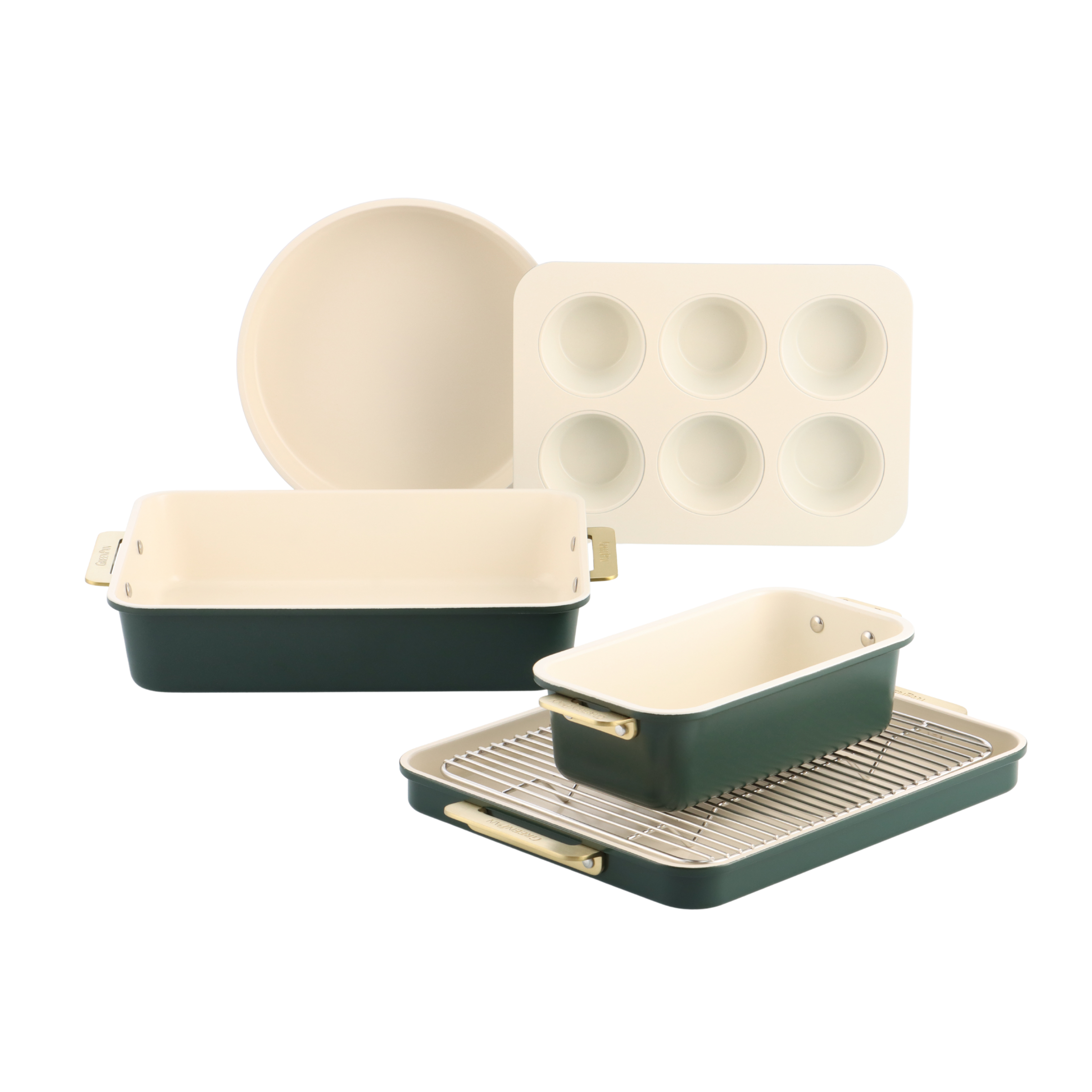 Set di 6 stampi da forno Padova Pine Green