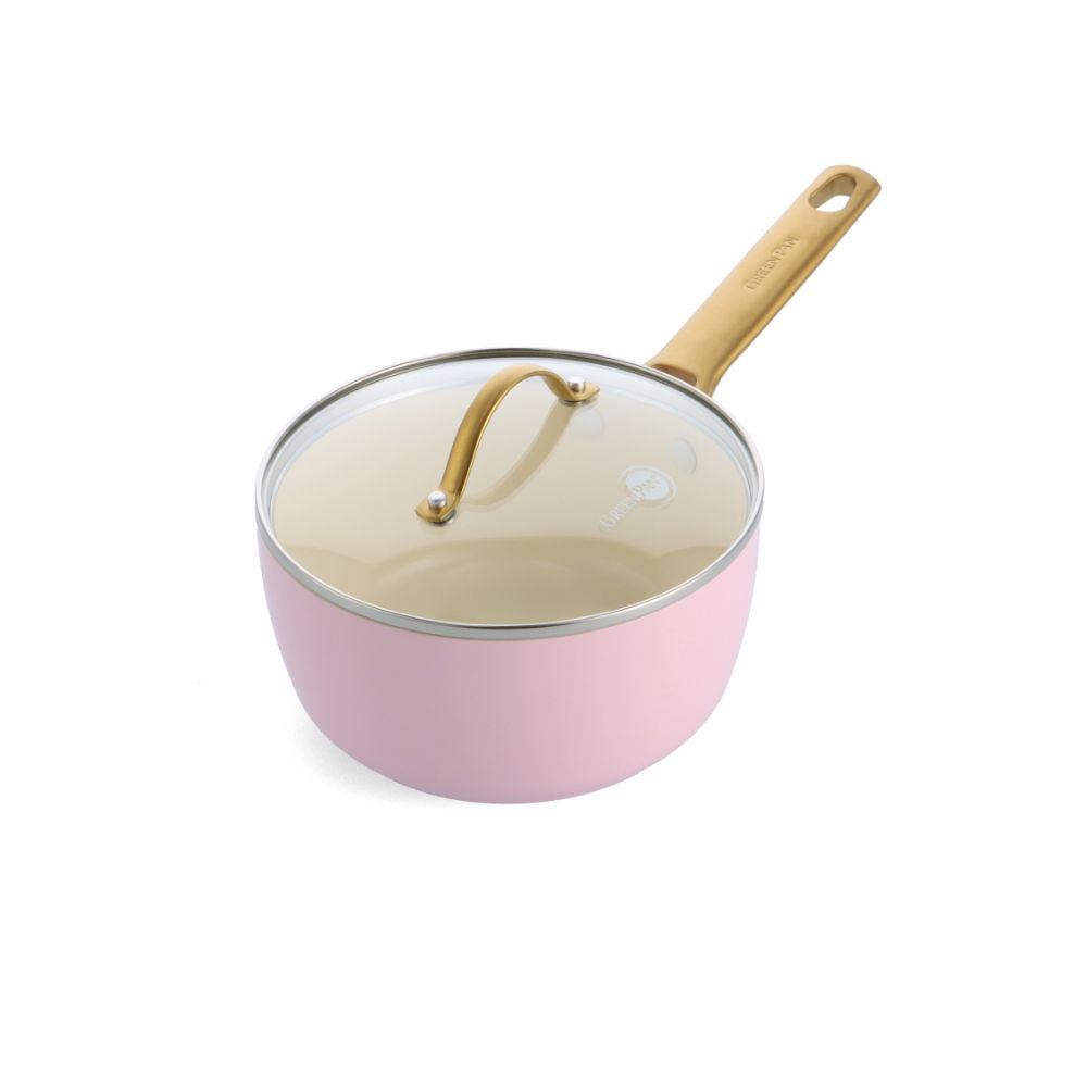 Padova Blush Pink 10-delige pannenset roze steelpan met deksel