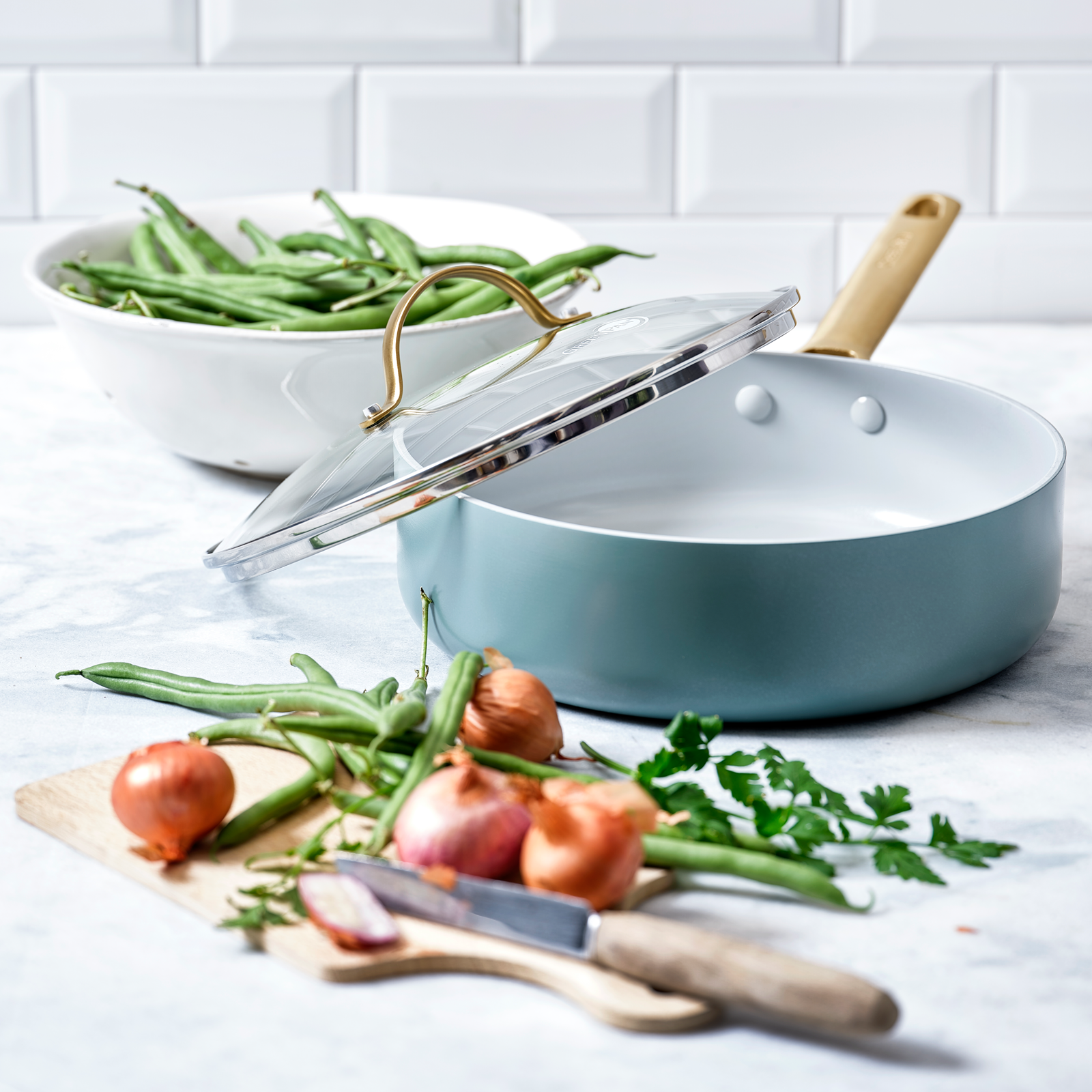 Padova Stoofpan met Deksel 24cm blauw