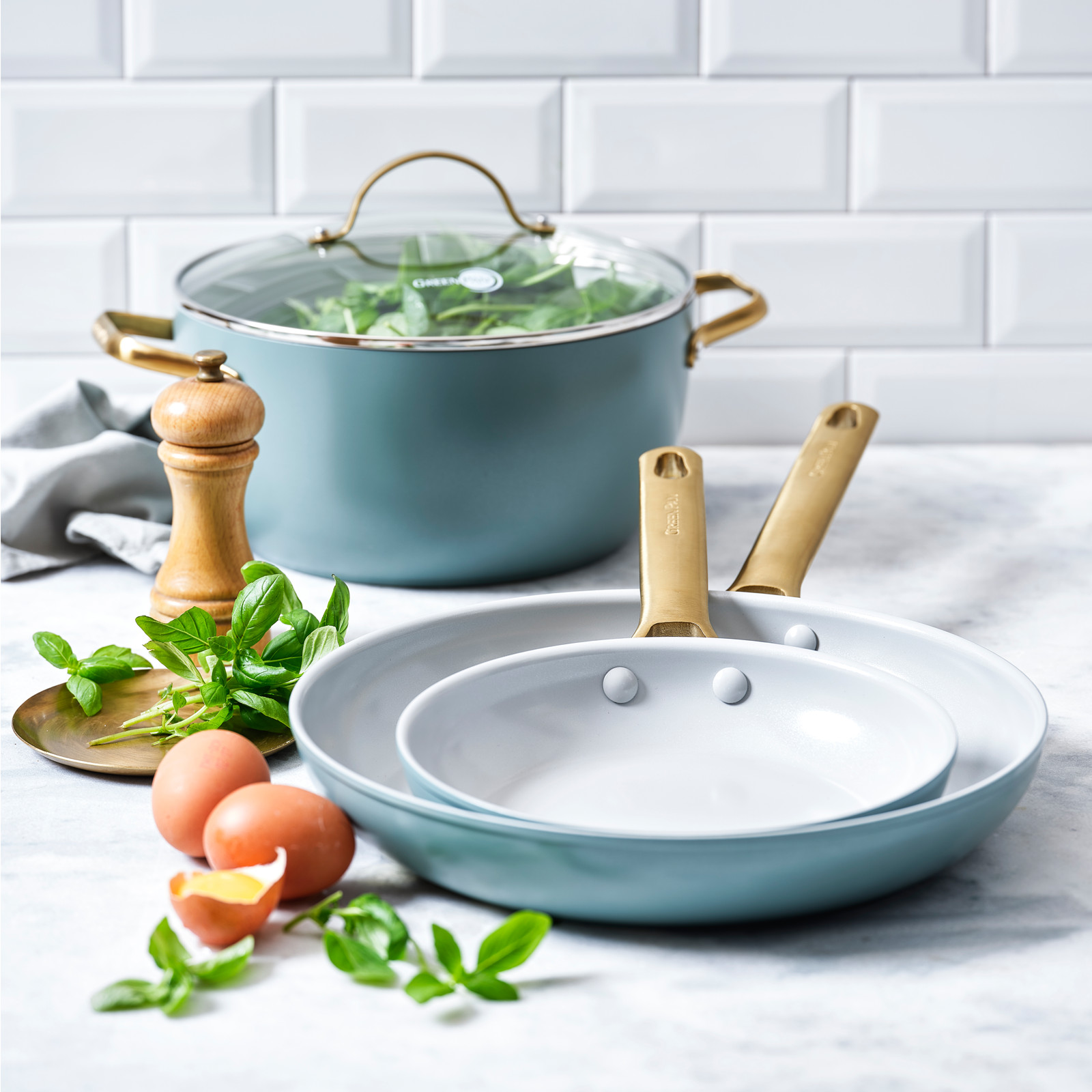 Padova 2-delige Braadpannenset 26+30cm blauw