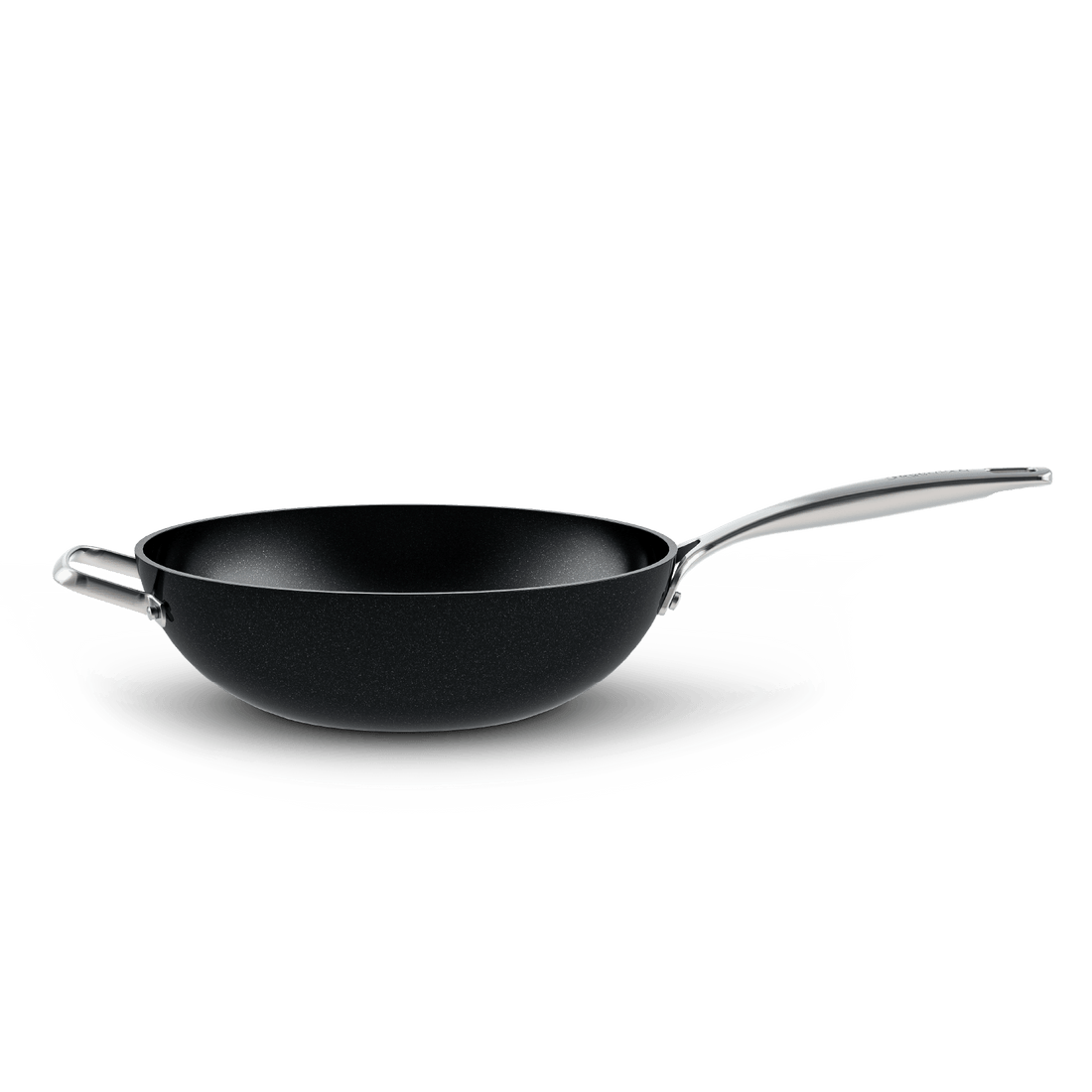 Copenhagen Wok 30cm zwart zijaanzicht