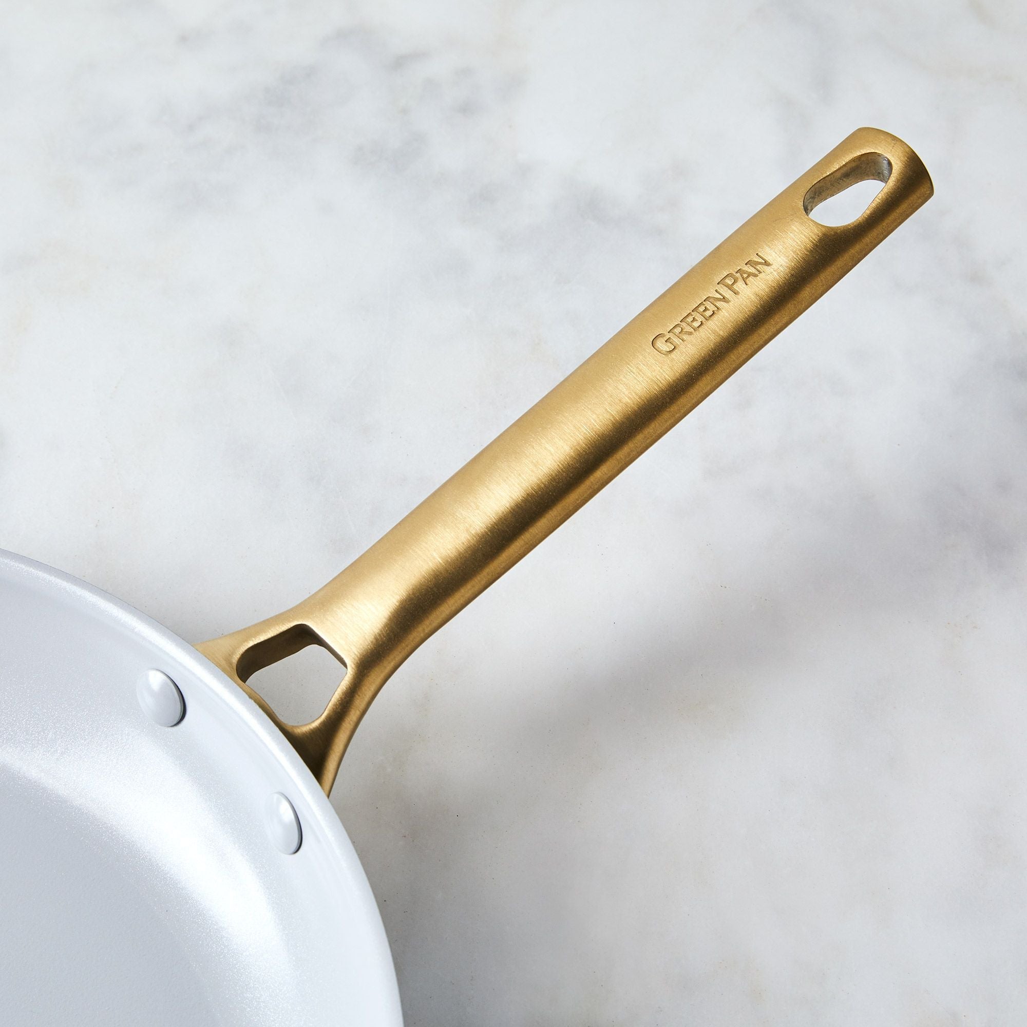 Padova Stoofpan met Deksel 24cm blauw gouden handvat